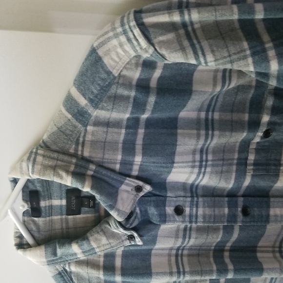 J. Crew - Button down shirt, Size - L, Color - Blue W/checkered pattern - Picture 2 of 8
